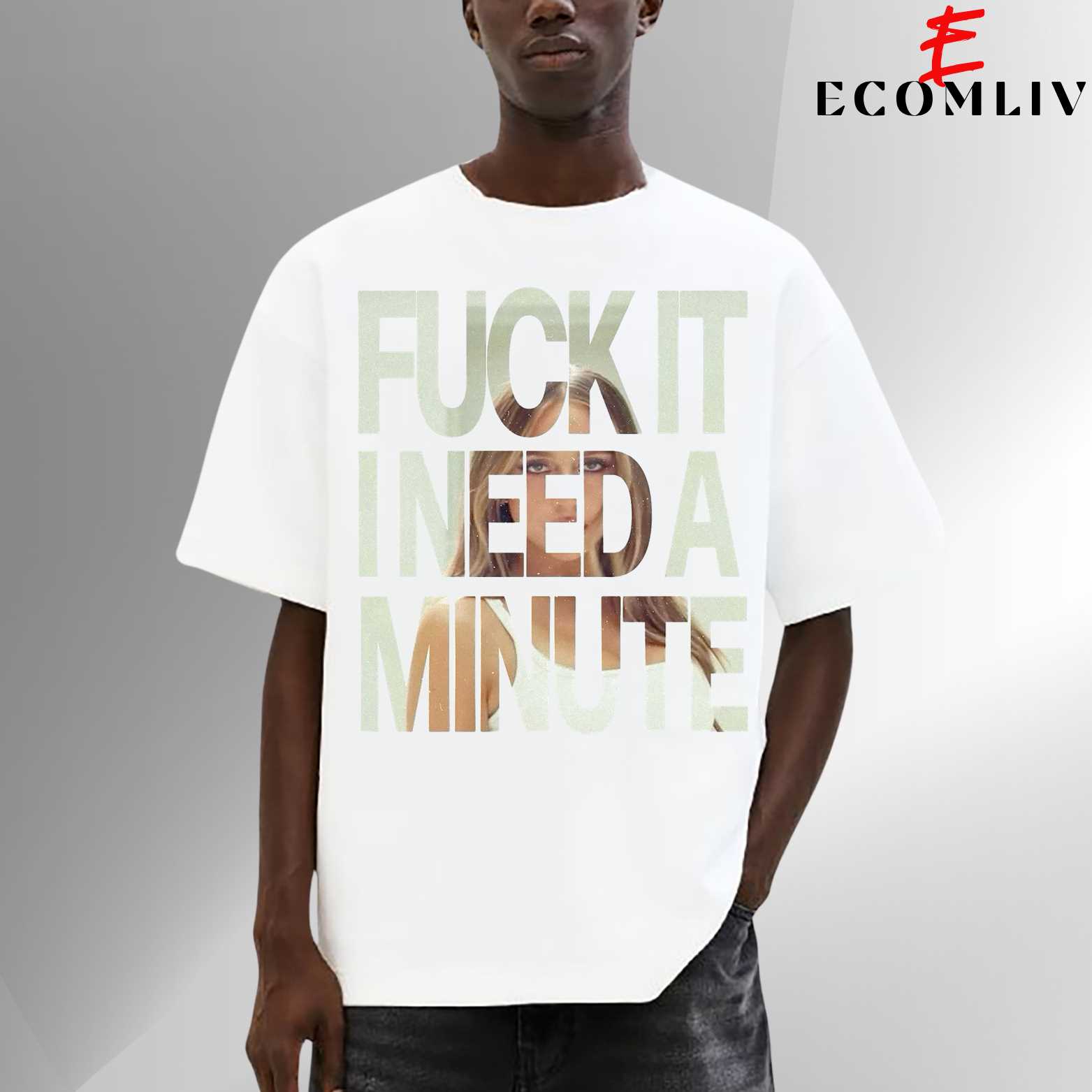 Tate Mcrae Lyric Tee, Fuck It I Need A Minute Graphic T-Shirt